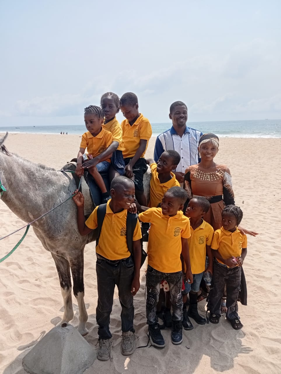 Students at the beach on a school excursion